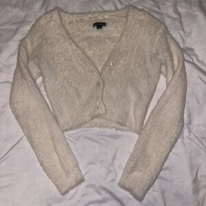 Wild Fable White Cropped Cardigan- Woman’s-Med.